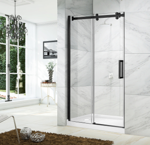 Hotel Custom Black Black Sliding Barn Doors doccia (HC420-FR)